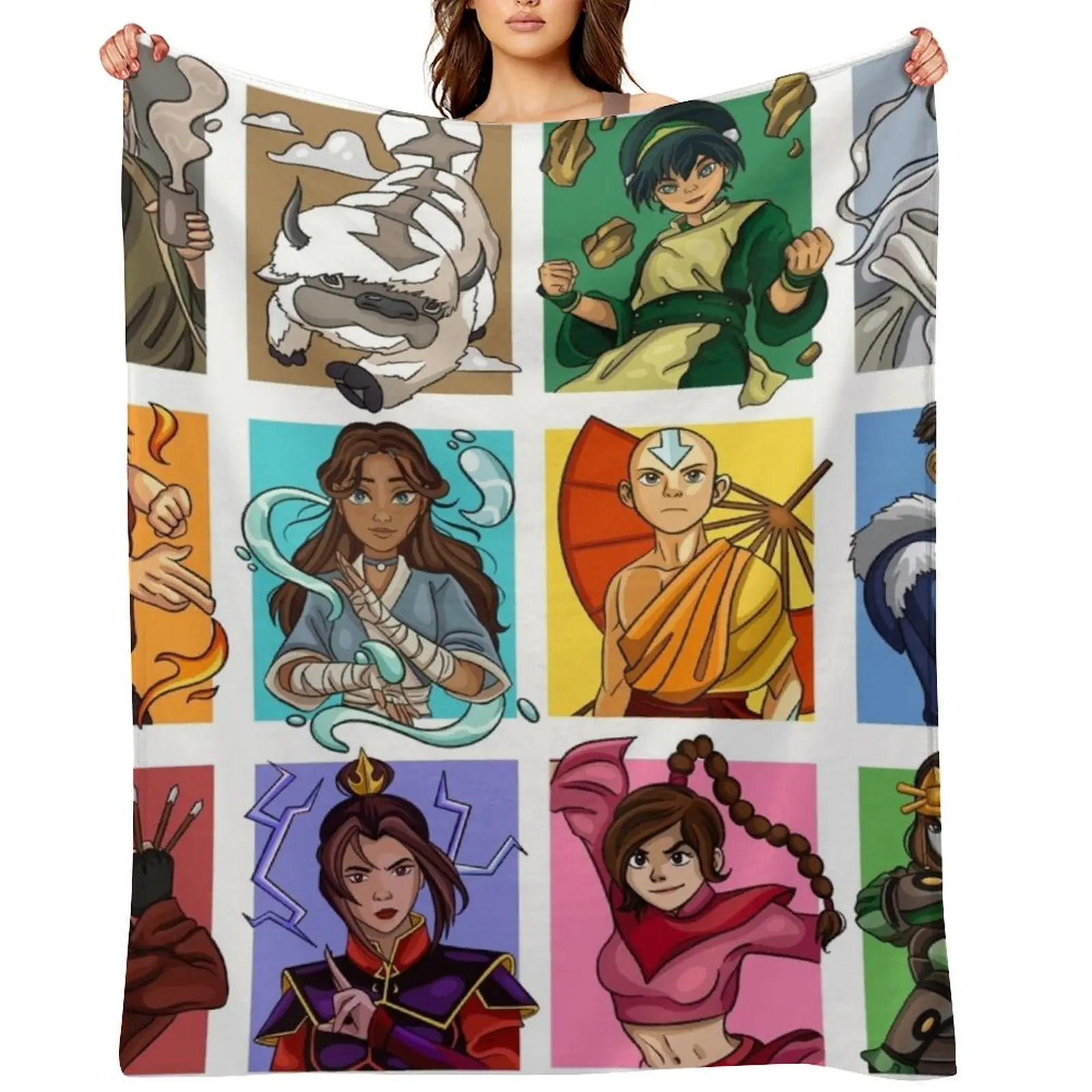 

Avatar The Last Airbender Digital Art Throw Blanket Plush Beach sofa bed Cute Plaid Blankets