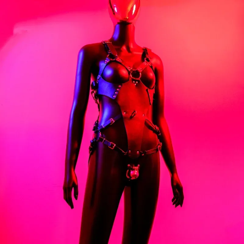 ذكر العفة قفص سيسي مع كامل الجسم CB ضبط النفس الملابس الجلدية البديل المثيرة لعبة منتجات الكبار الجنس لعب للرجال 18 +