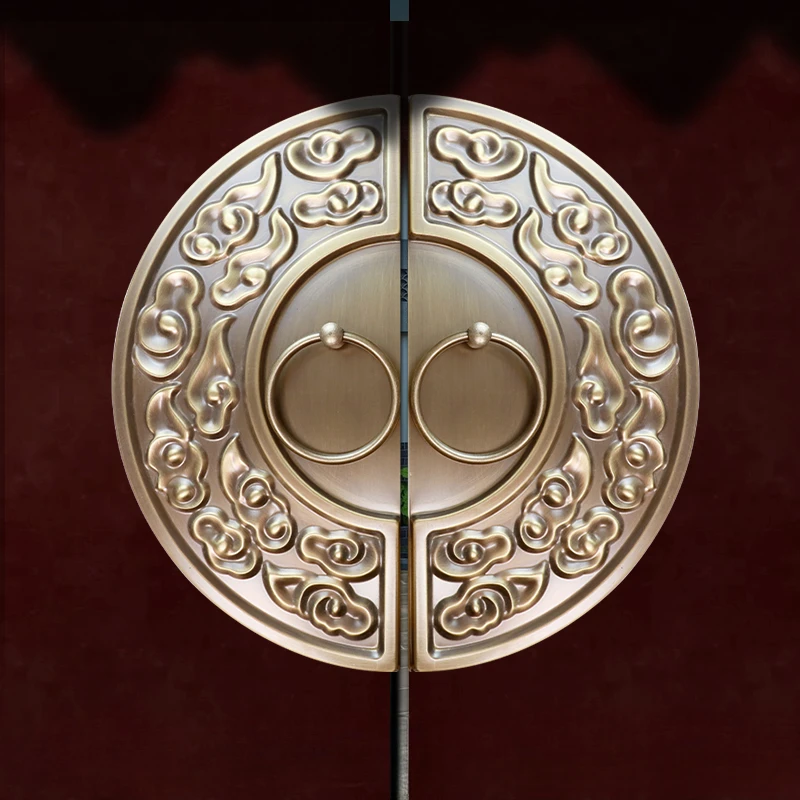 Wooden and Glass Door Knocker Antique Door Lock Brass Furniture Knobs Vitage Style Handles for Interior Doors Accessories