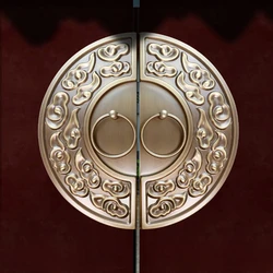 Wooden and Glass Door Knocker Antique Door Lock Brass Furniture Knobs Vitage Style Handles for Interior Doors Accessories