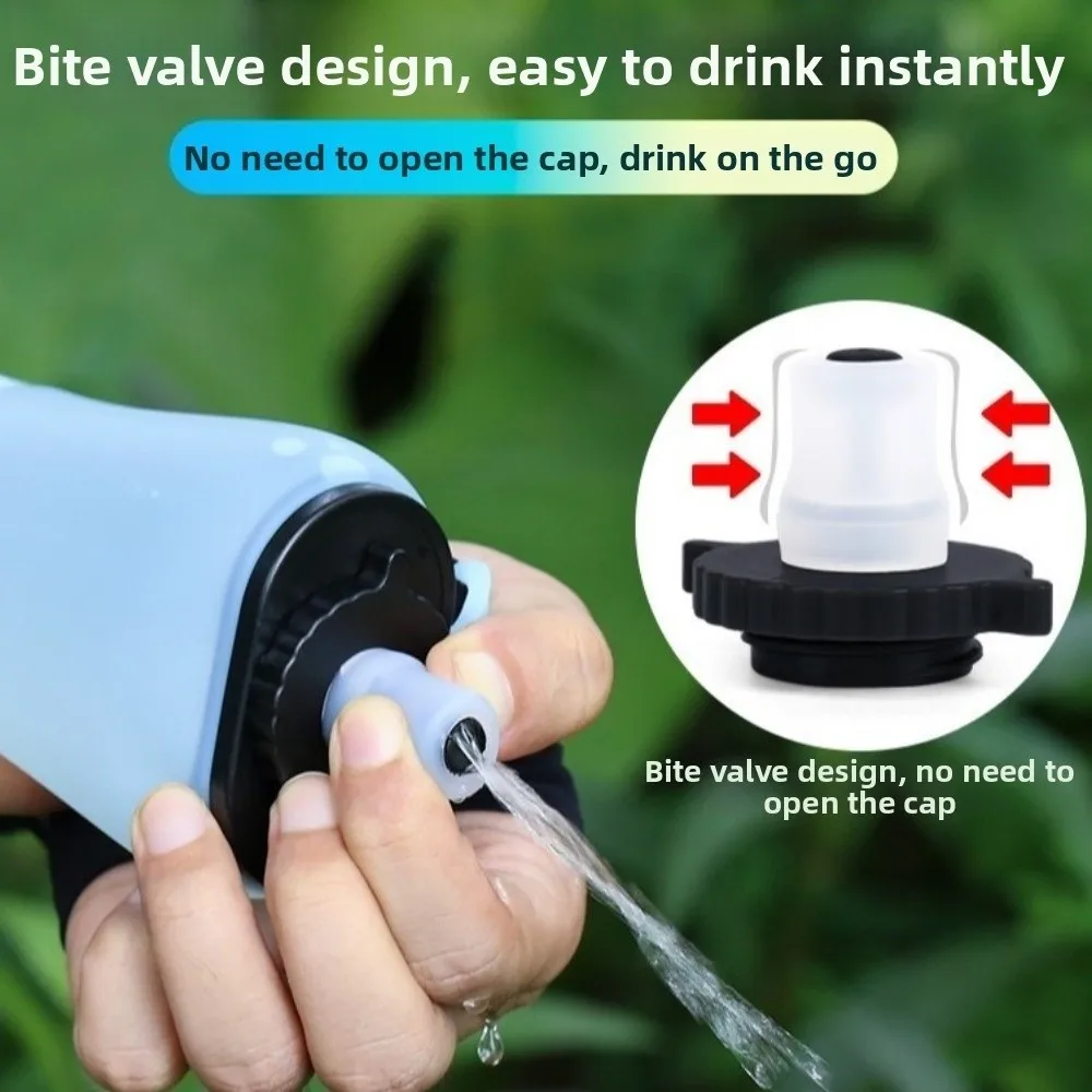 Lightweight Foldable Water Bottle Food Grade Silicone 350ml Capacity Collapsible Sport Bottle Heat Resistant Leak Proof view 4