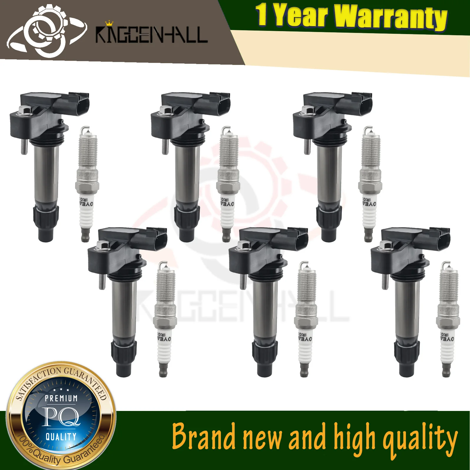 230036181 12632479 6pcs Ignition Coil&6pcs Iridium Spark Plug Compatible with Buick Allure 3L Enclave LaCrosse Cadillac ATS 3.6L