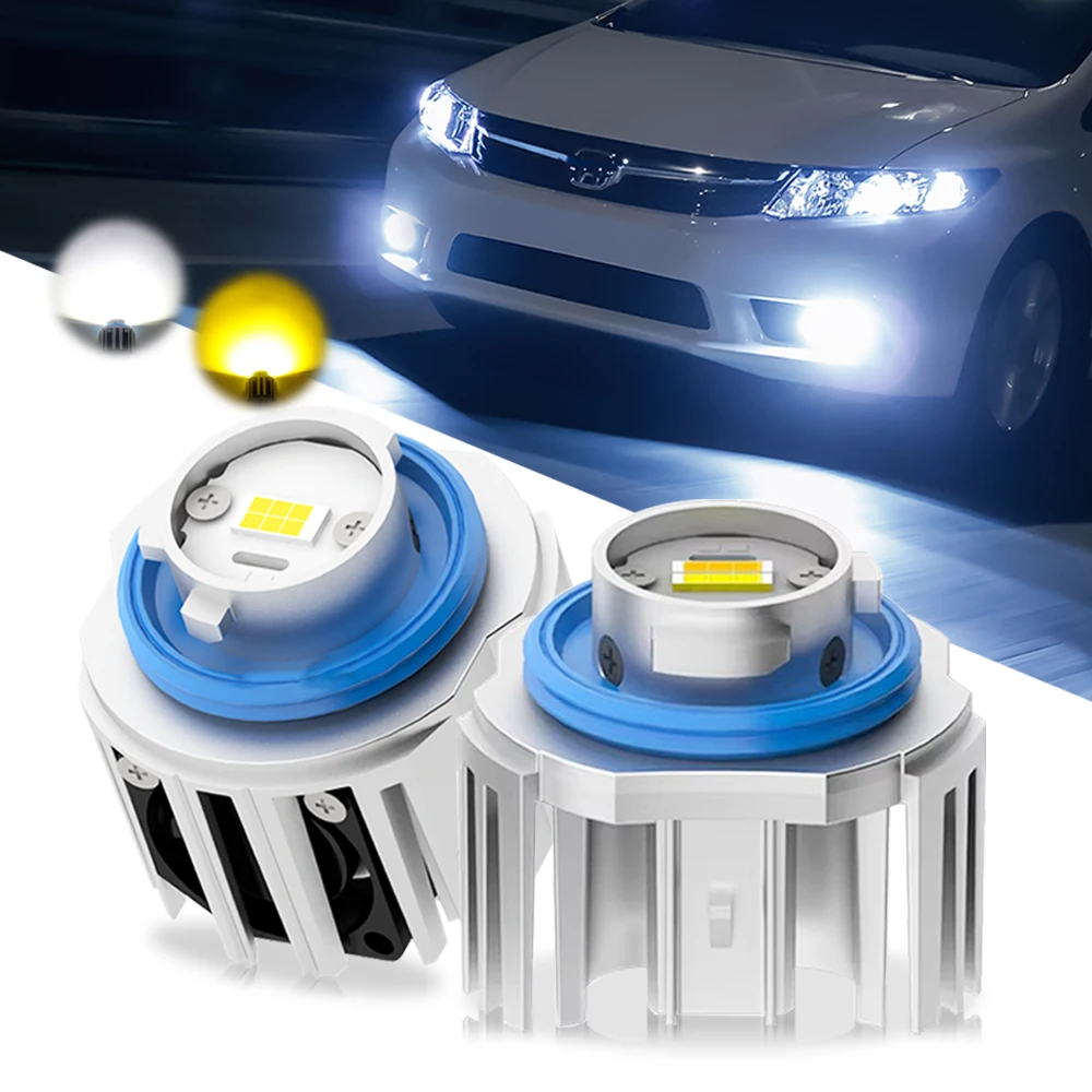 

1pcs L13 LED Fog Light with fan Automotive Fog Lamp LED Rear Light Bulb 52W 5600LM white yellow LED for Toyota Honda
