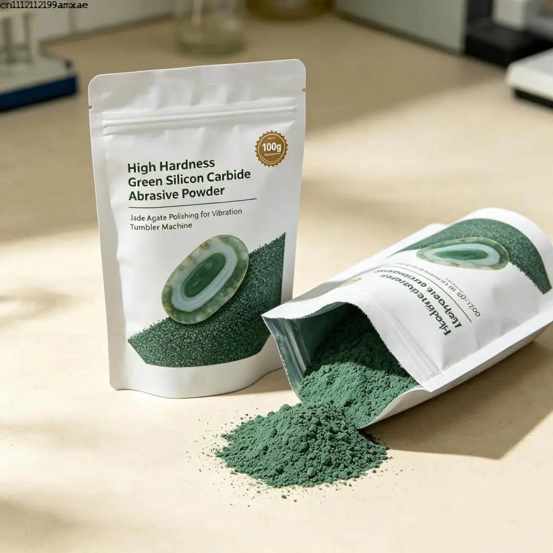 Grit 60~1200 High Hardness Green Silicon Carbide Abrasive Powder – Jade Agate Polishing For Vibration Tumbler Machine