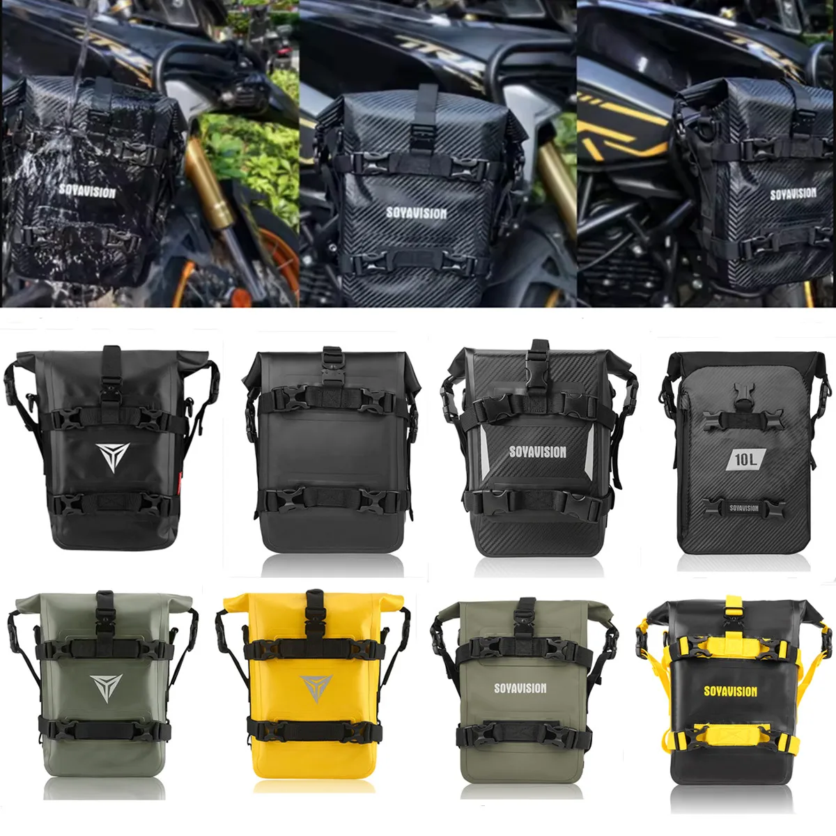 For BMW R1200GS R1250GS F850GS F700GS F900R ADV Motor Bumpers Bag Waterproof 8L/10L/13L Side Frame Crash Bar Tools Storage Bags