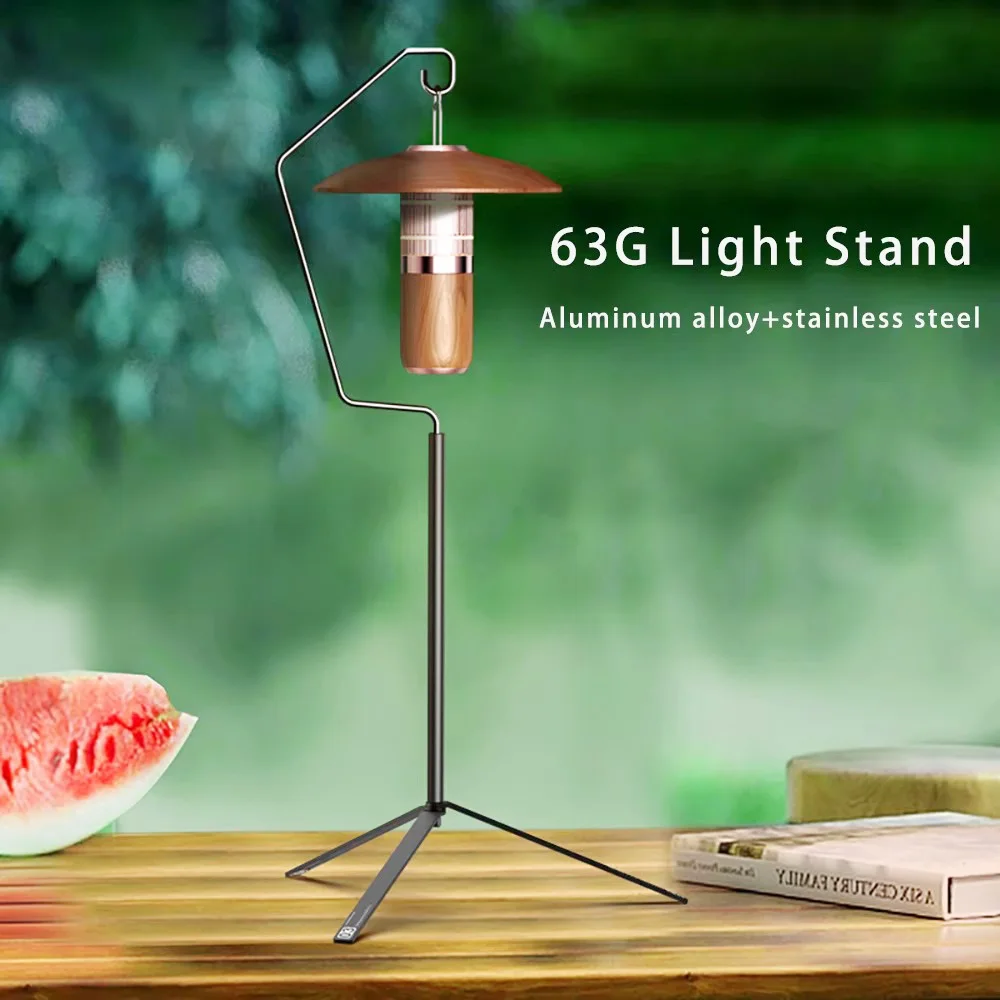1Pc Ultralight Lantern Stand Tabletop Hanger Light Holder Folding Detachable Outdoor Portable Lightweight Tripod Light Stand