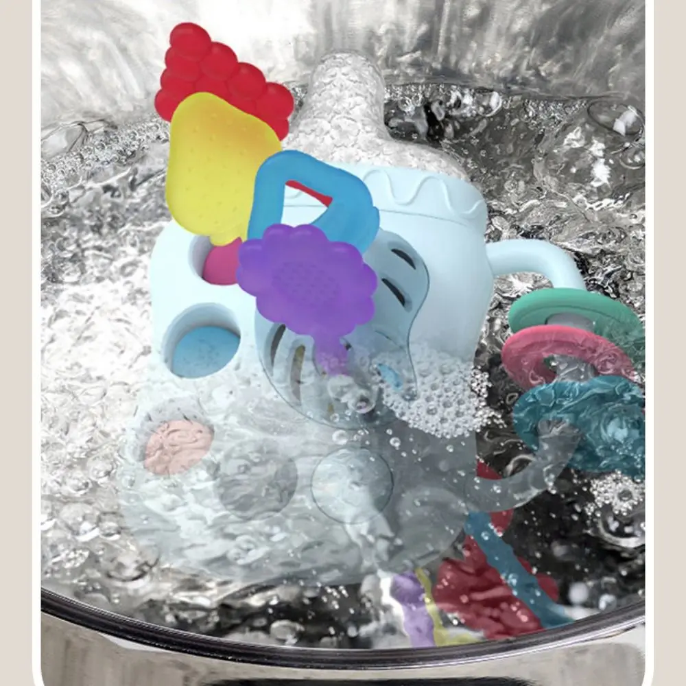Multicolor Pull String Activity Milk Bottle Teething Function Infant Montessori Sensory Development Montessori Inspired
