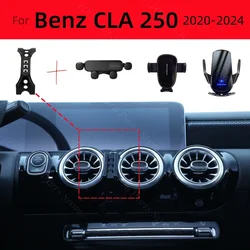 For Mercedes Benz CLA 250 2020-2024 Car Phone Holder Strong Special Fixed Bracket Base 15W Wireless Charging Cars Accessories