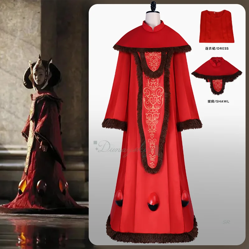 

Женский фэнтезийный костюм, красное длинное платье, халат, накидка, наряды, королева, карнавальный костюм для взрослых, наряд для Хэллоуина, Рождественской вечеринки