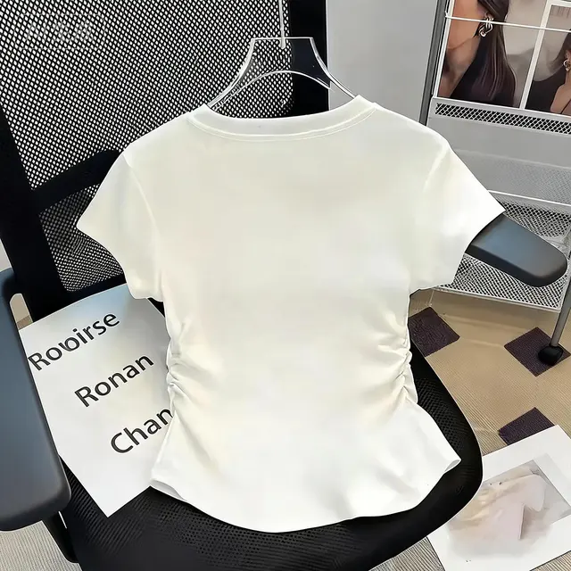 912-f68e84.jpg Women's Waist-Defining Elastic T Shirt Cute Duck