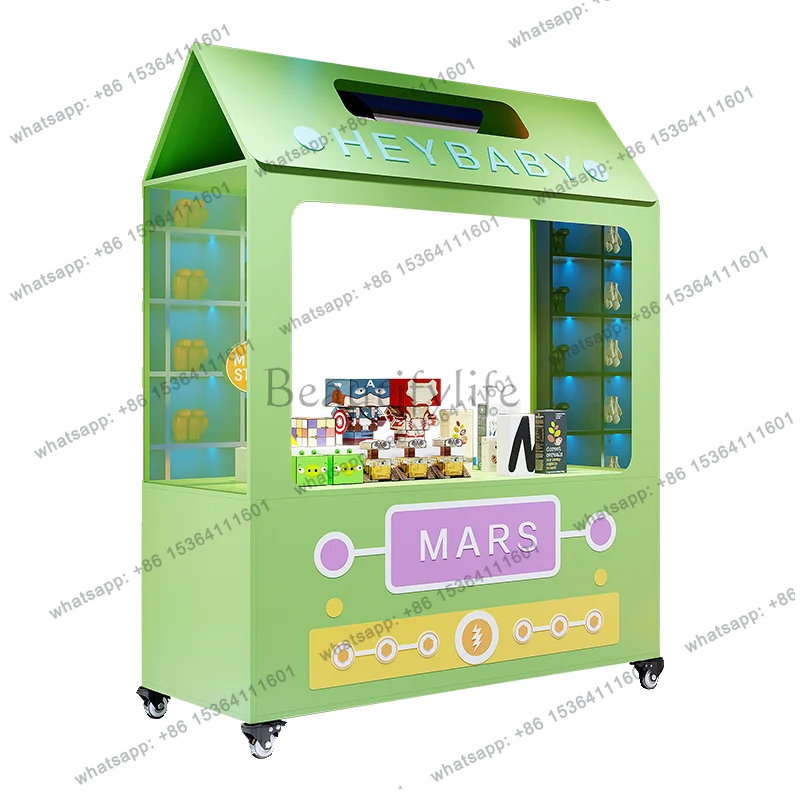 Movable booth car wrought iron school stall entrepreneurship trolley