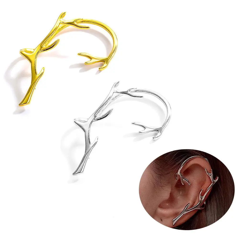 Jewelry No Piercing Simplicity Elves Branches Ear Cuff Ear Wrap Earrings Fake Piercing