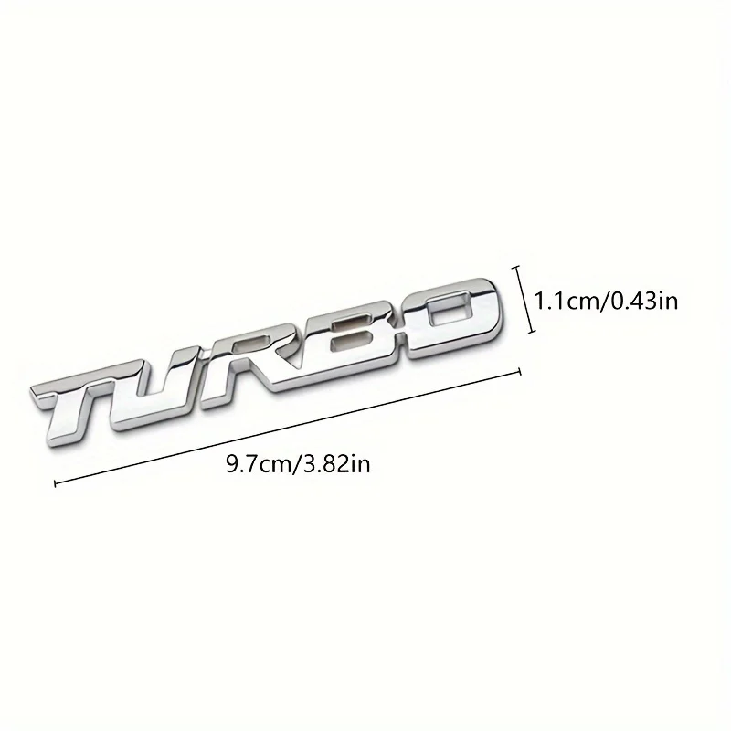 Car Sticker Turbocharged Turbo Metal Alloy 3D Badge Car Modification Accessories Rear Marked Side Marking Auto Decorative