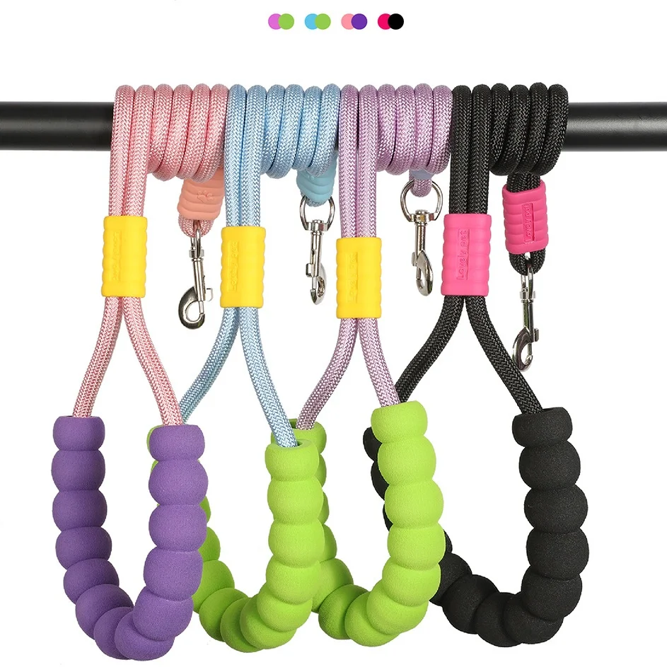 Zhenjia Soft Foam Padded Handle Anti Waist Hands Free Adjustable 360 Swivel Walking Double Dog Leash For Two Dogs