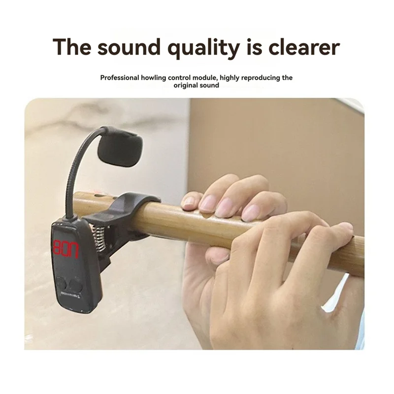 

Wireless Pickup System Clip On Wireless Receiver And Transmitter Musical Instrument Microphone For Clarinet Flute
