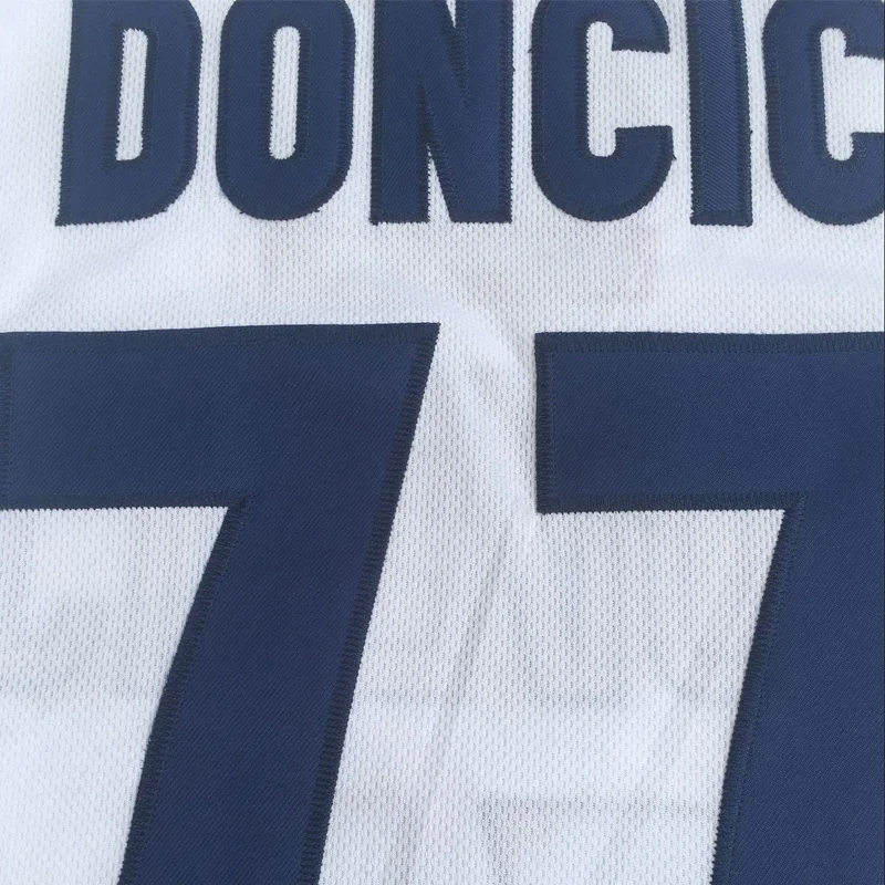 Basketball jerseys SLOVENIJA 77 Doncic JERSEY Sewing Embroidery Outdoor sportswear cheap high quality Movie White Blue champion