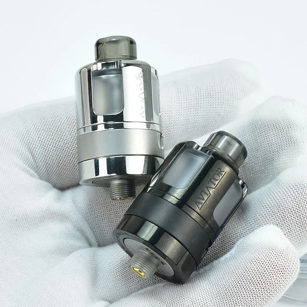 نمط الطيار هيئة الطرق والمواصلات Vape البخاخة إعادة البناء خزان 316SS PCTG MTL / DL Vaping 3.5 مللي 4 قطعة كمية الهواء 22 مللي متر هيئة الطرق والمواصلات
