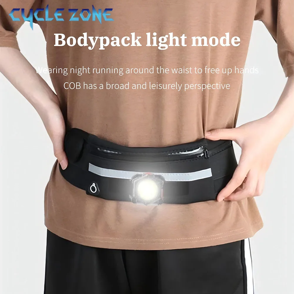 Portable Headlamp Flashlight Watch Light Type-C Rechargeable Headlight Outdoor Night Working Emergency Light Red Warning Lights