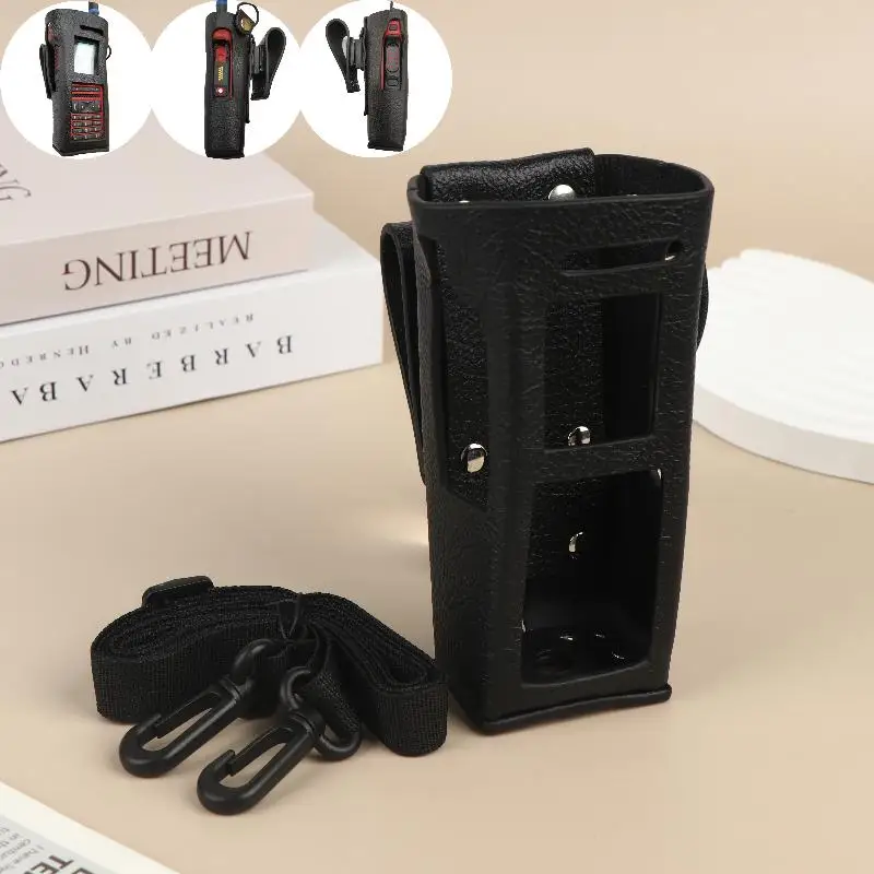 

Кожаный чехол-кейс для рации с наплечным ремнем, защитный чехол для двухсторонней радиосвязи MTP8550 MTP8500EX