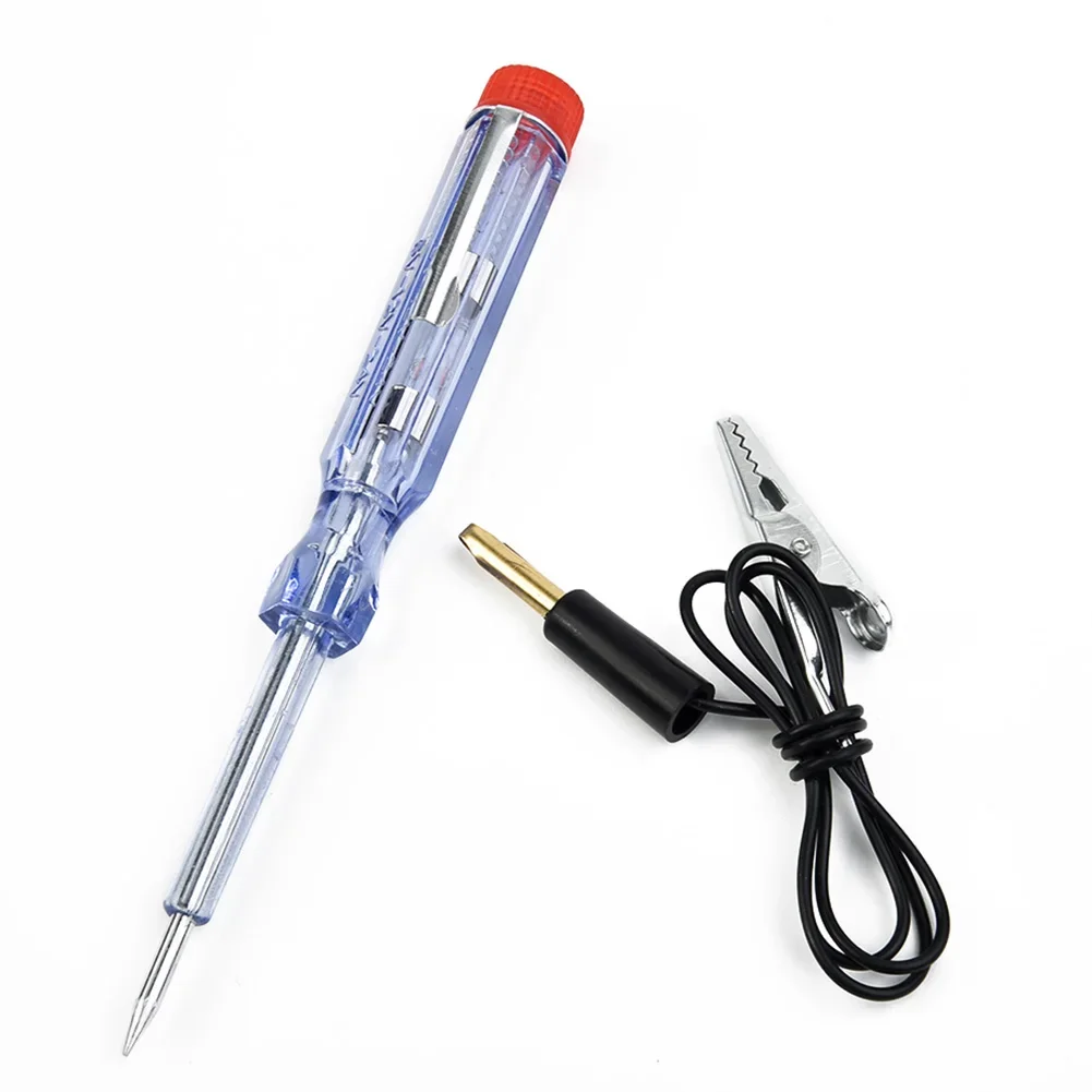 6/12/24V  Car Voltage Circuit Tester System Long Probe Continuity Test Light Pen AS Plastic + Carbon Steel 20 AMP Clamp Capacity