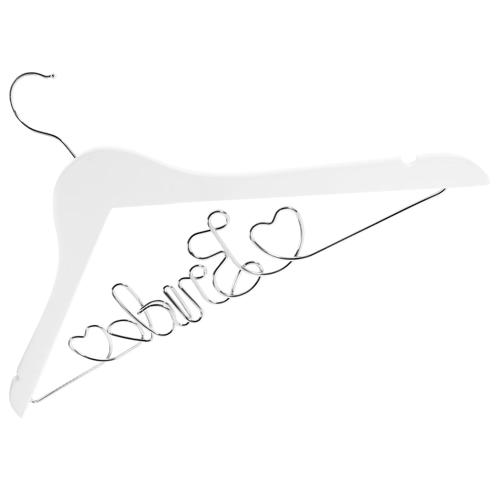 1pc Bride Wedding Wedding Dress Hanger Wire Wooden Anti Skid Clothes Hanger for Bridal Shop Display Strapless Dresses