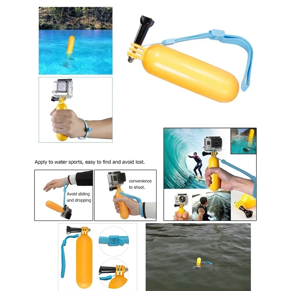 For GoPro Buoyancy Rod Flotation Rod Floating Hand Grip Monopod Handle For GoPro Hero 13 12 11 10 Insta360 X4 X3 DJI Action 4 3