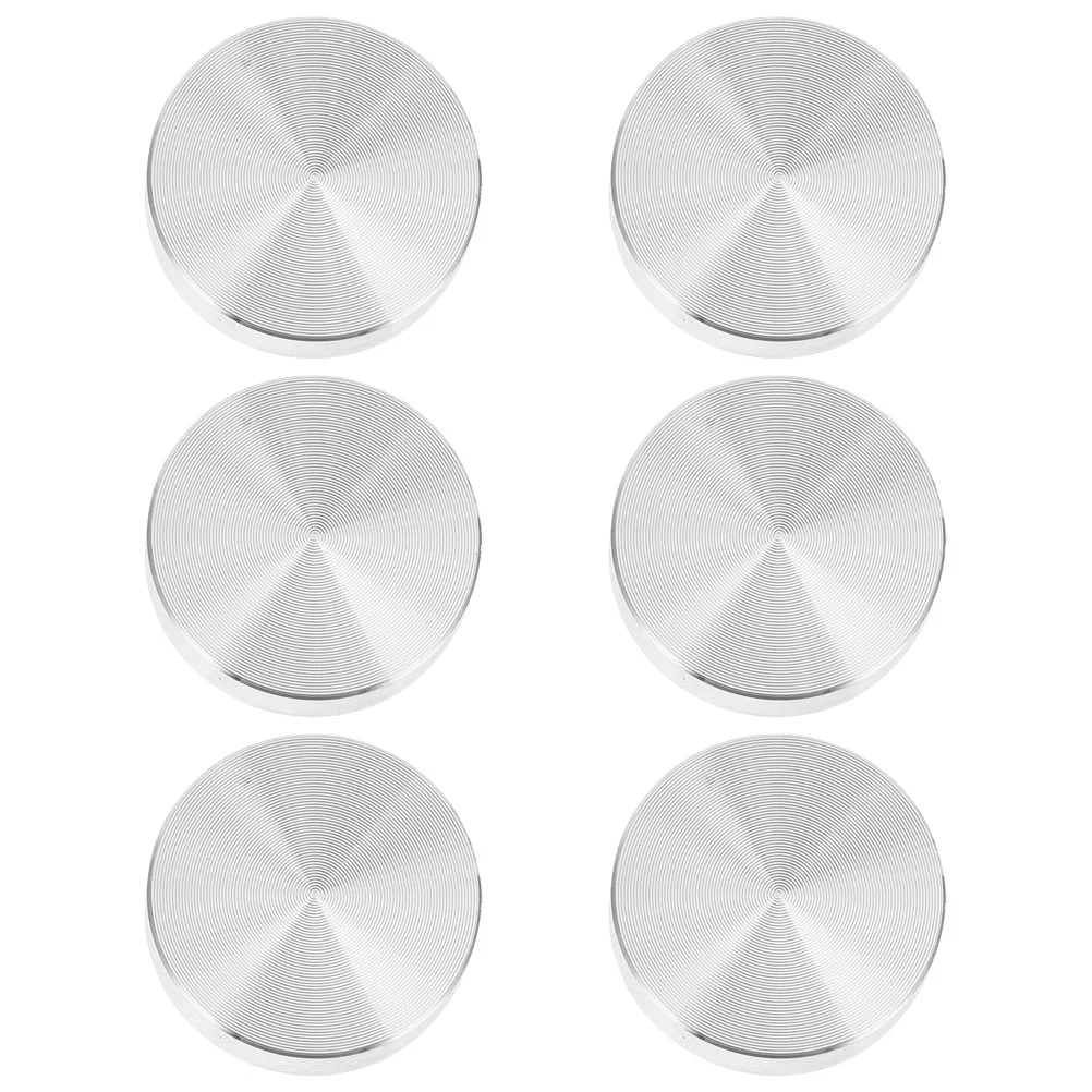 

6 Pcs Coffee Table Aluminum Cake Metal Circle Disc Adapter Alloy Glass Tops Tea Tables for Round