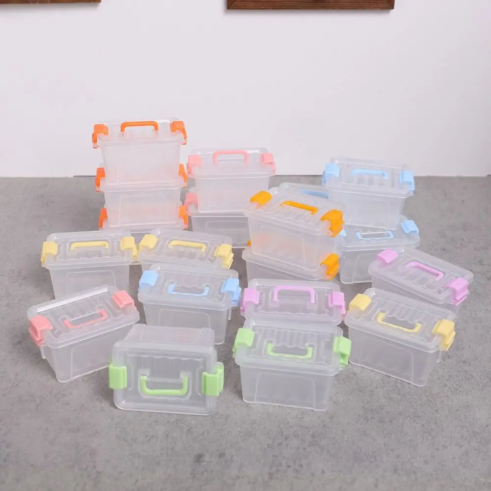 

5pcs Nail Art Box Mini Storage Box Transparent Dustproof Beading Storage Case Waterproof Plastic Mini Storage Drawer Ornament