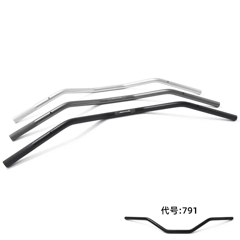 791 Motorcycle handlebar 22mm Aluminum handle Vintage motorcycle accessories Black and silver optional