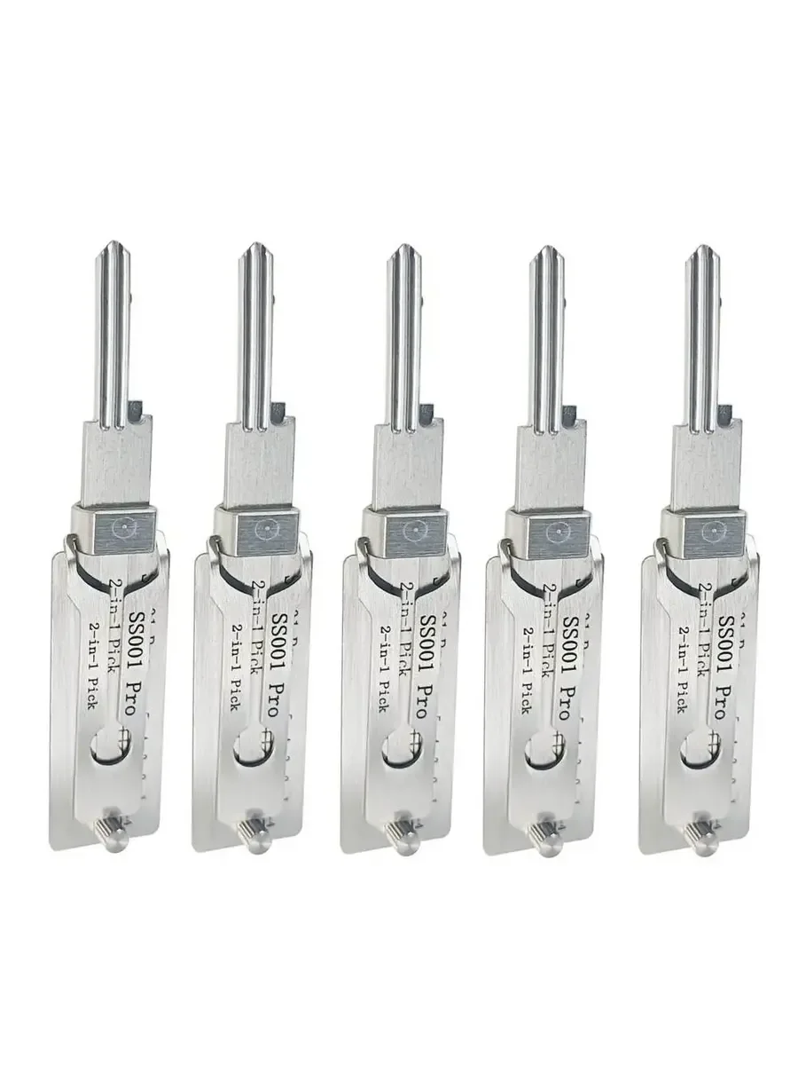 Outils de serrurier Lishi Yale 2-en-1 : Décodeur de clé maîtresse, crochets Micha, Topolines pour ouvrir les serrures SS001 SS002