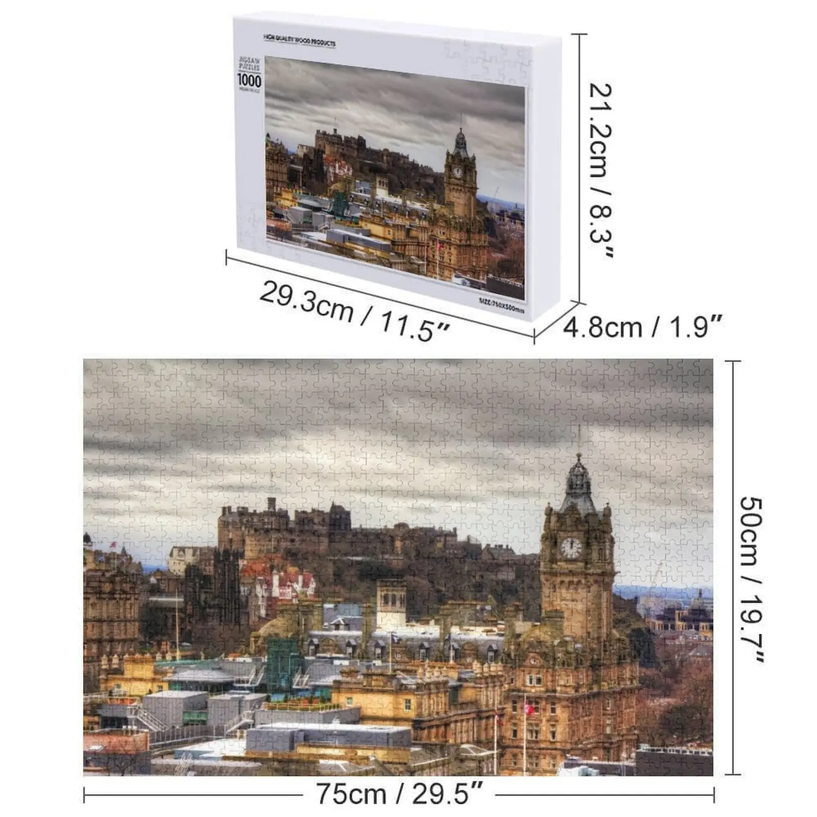 Regarder la vieille ville Puzzle Nom personnalisé Puzzle cadeau personnalisable