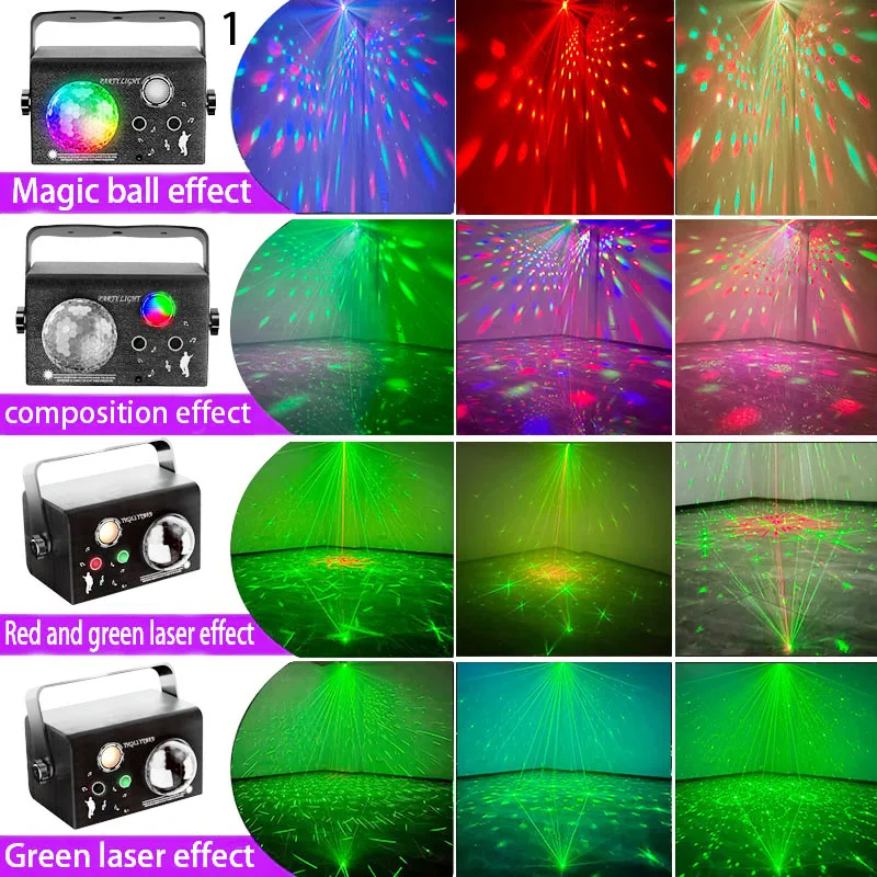 10W Party Lights Dj Stage Laser Disco Light Christmas Projector Sound Activated Dance Birthday Bar Wedding Decoration USB Lights view 4