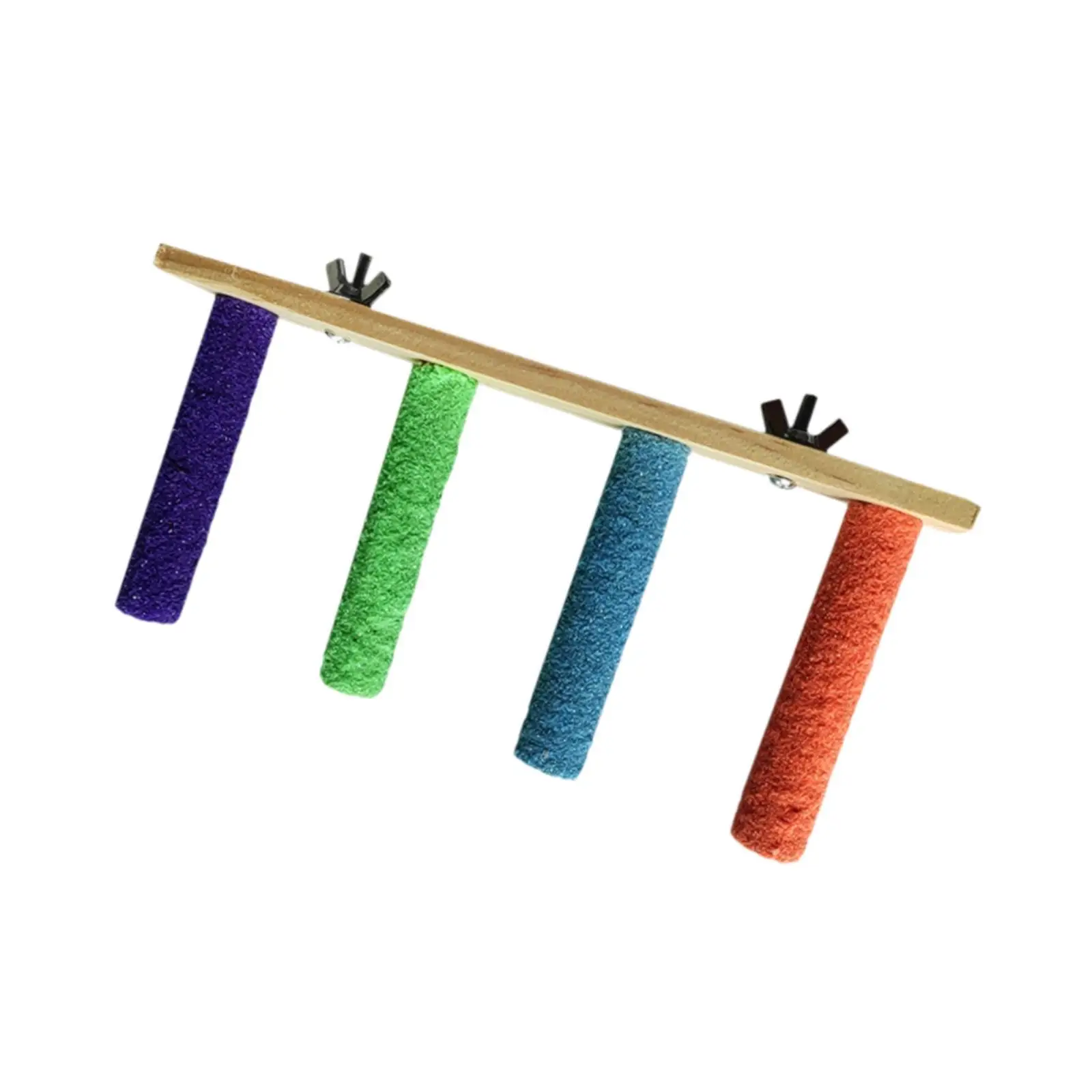 Wood Bird Perch Climbing Step Ladder Window and Shower Perch Toy Playstand for Bluebirds Cockatiel Budgie Parakeet Lovebird