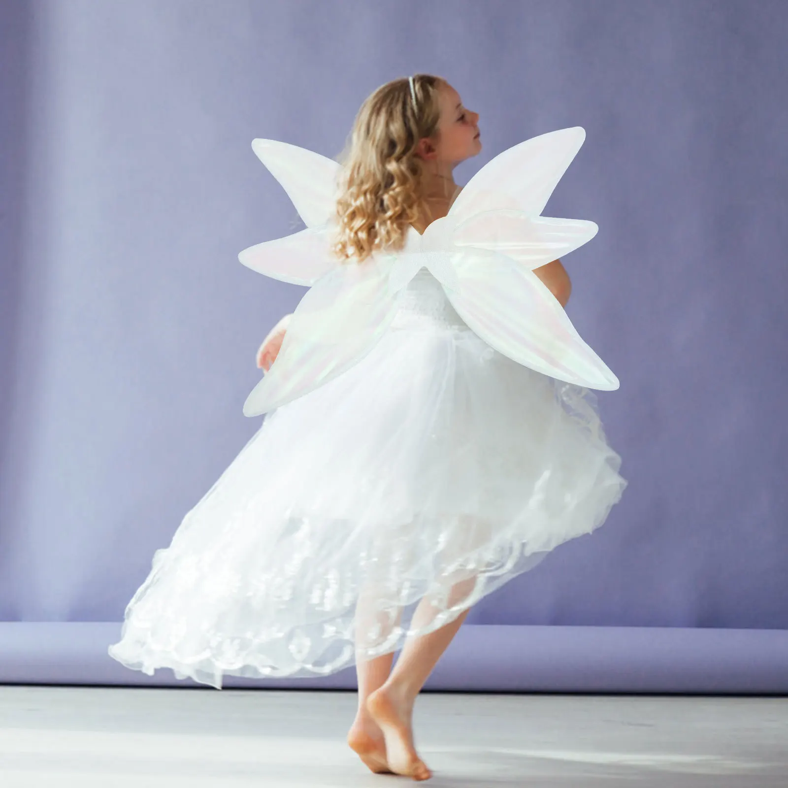 1 zestaw Skrzydełki Wróżki Lekkie Akcesoria Kostiumowe Rekwizyty do Cosplay na Imprezę Przebranie Świąteczne Maskaradę