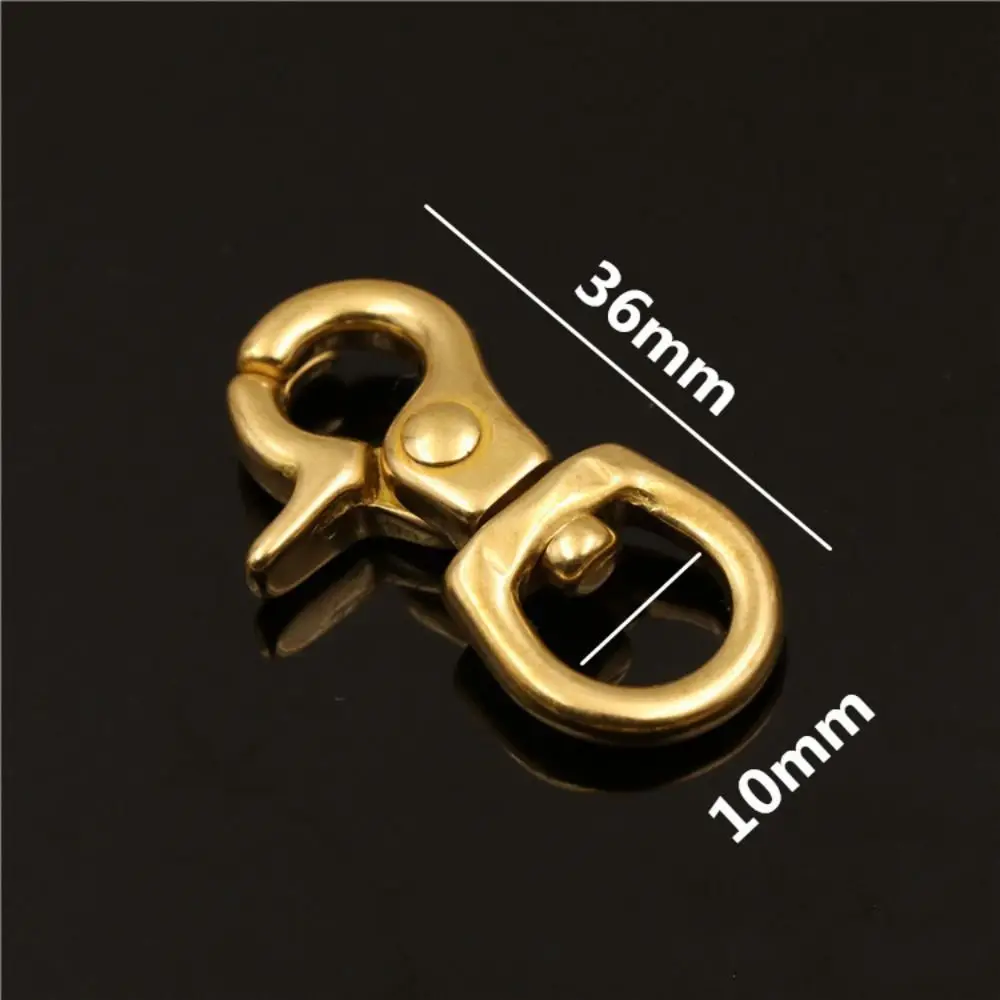 Metal Brass Snap Hook Rotating Traction Buckles Trigger Clips Buckles for Leather Strap Belt Keychain Webbing Pet Leash Hooks