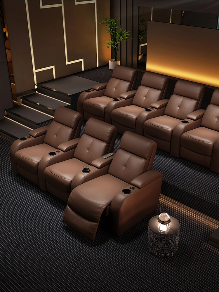 Private home theater house basement electric multifunctional film and television hall audio studio viewing sofa