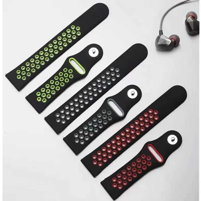 

Silicone Watch band For Amazfit GTS 4-3-2e Mini/GTR 4-3-Pro-2 47mm/GTR 2e/stratos 3 20mm 22mm Sport Bracelet bip-U-S-3 pro strap