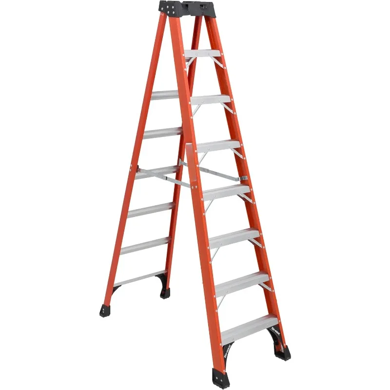 8-Foot Fiberglass Step Ladder, 375-Pound Load Capacity, Type IAA