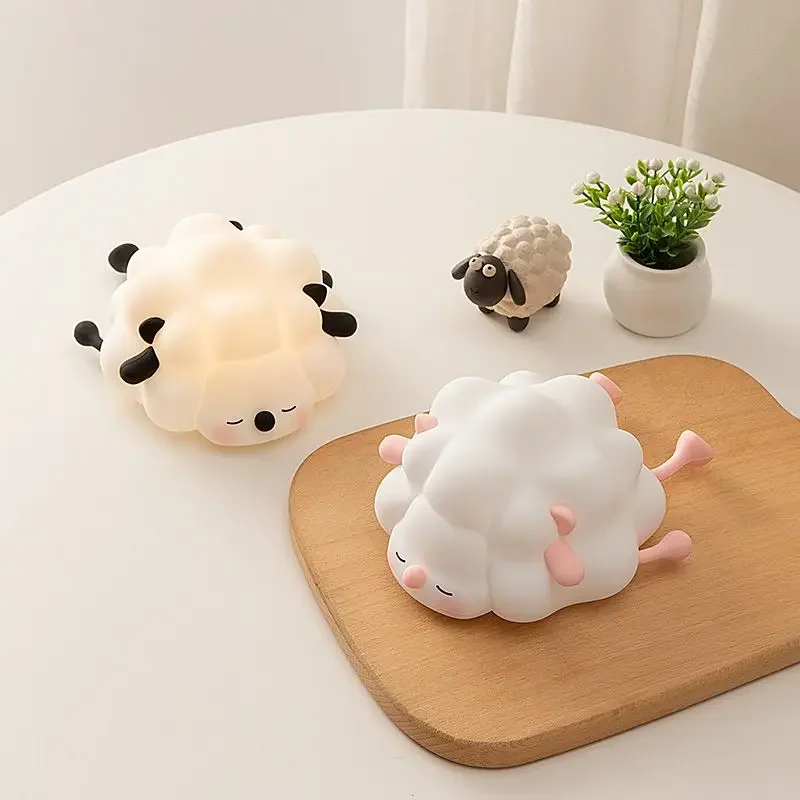 Little sheep silicone pat night light bedroom bedside cute sleep eye protection holiday birthday gift