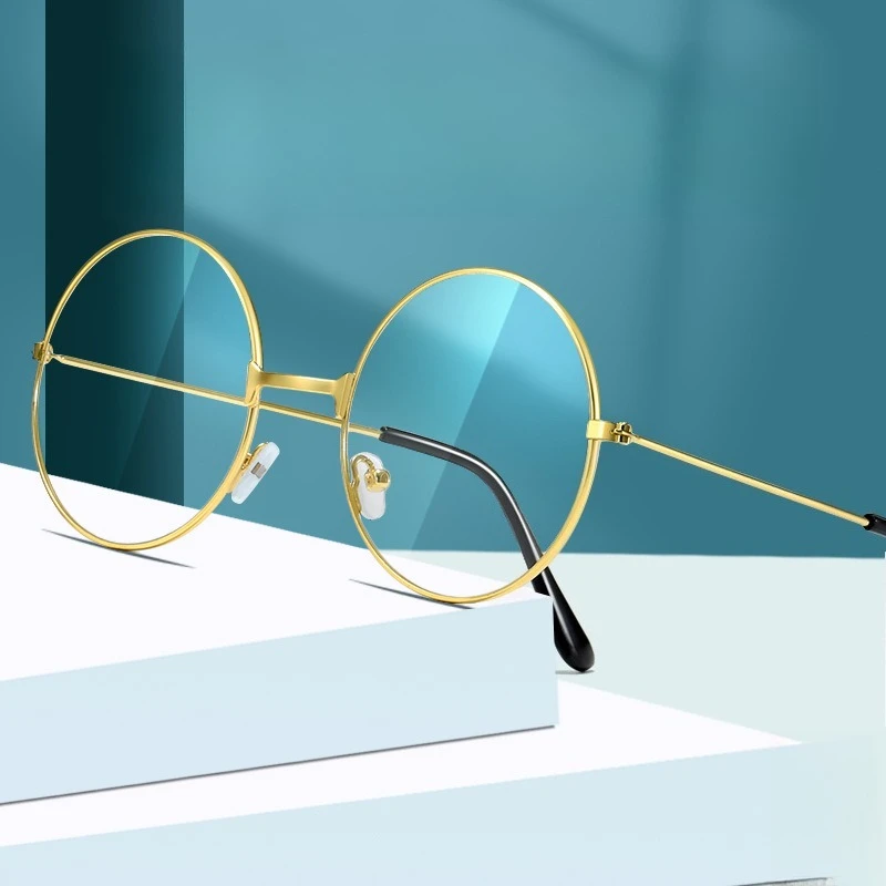 

New Fashion Circular Retro Glasses Plain Eyeglasses Women Men Vintage Metal Round Frame Glasses Transparent Lens Очки 안경
