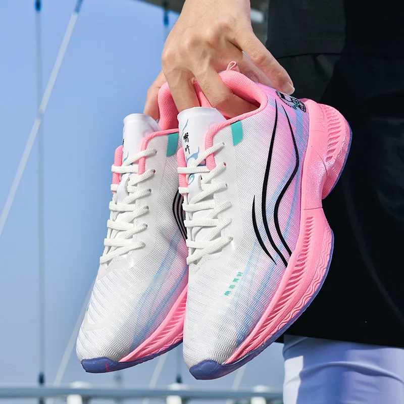 New Cushioning Running Shoes For Men Suitable Heavy Runners Lace Up Sports Women Non-slip Outdoor Athletic Male Sneakers