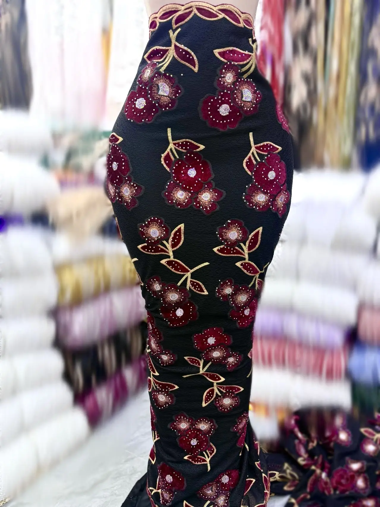 

African Sequins Velvet Lace Fabric Nigerian French Mesh Net Lace Fabrics For Sewing 2025 High Quality Wedding Party Dress Women