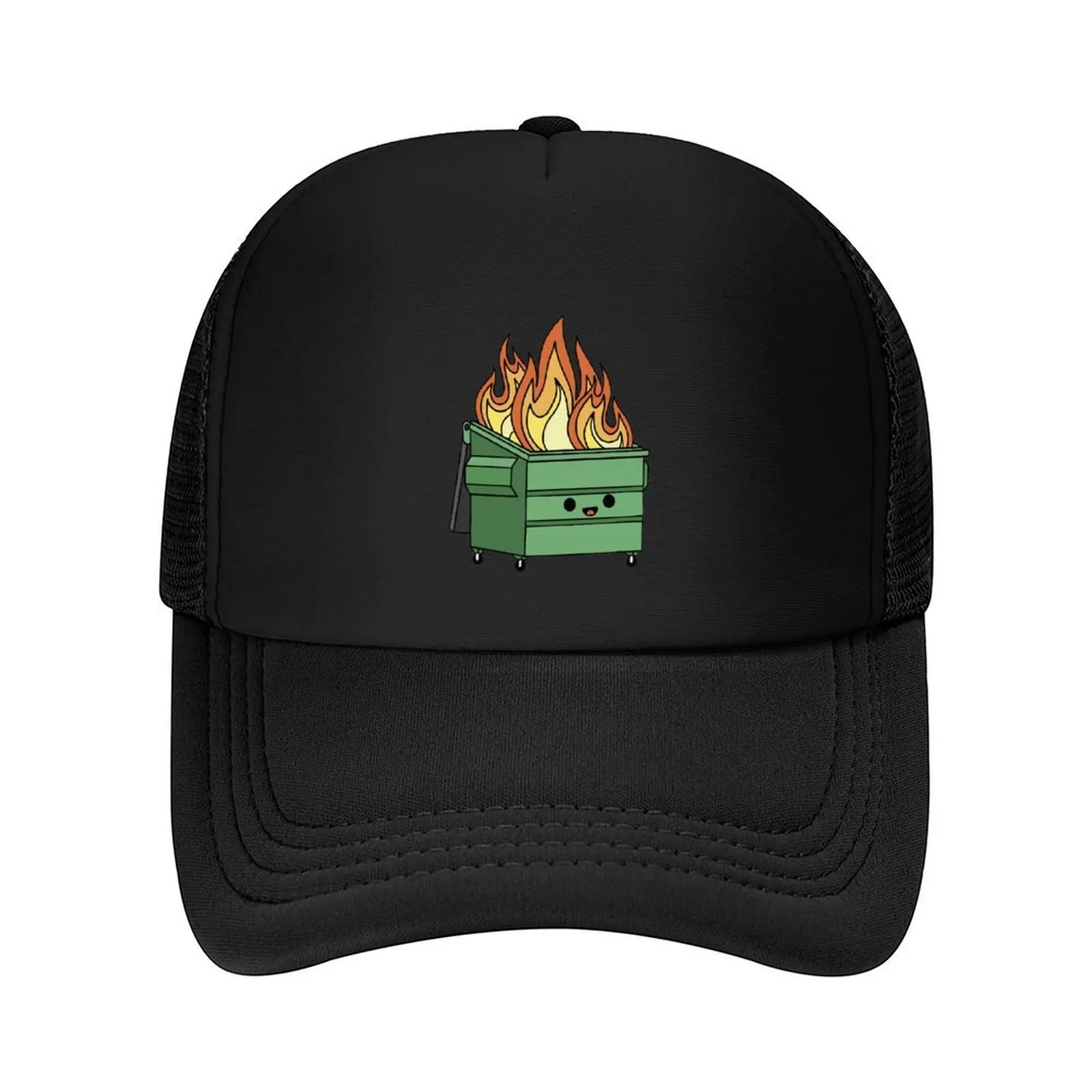 

Cute Dumpster Fire Vinyl Baseball Cap sun caps black funny hat Unique hats Women's Hats For The Sun Men's