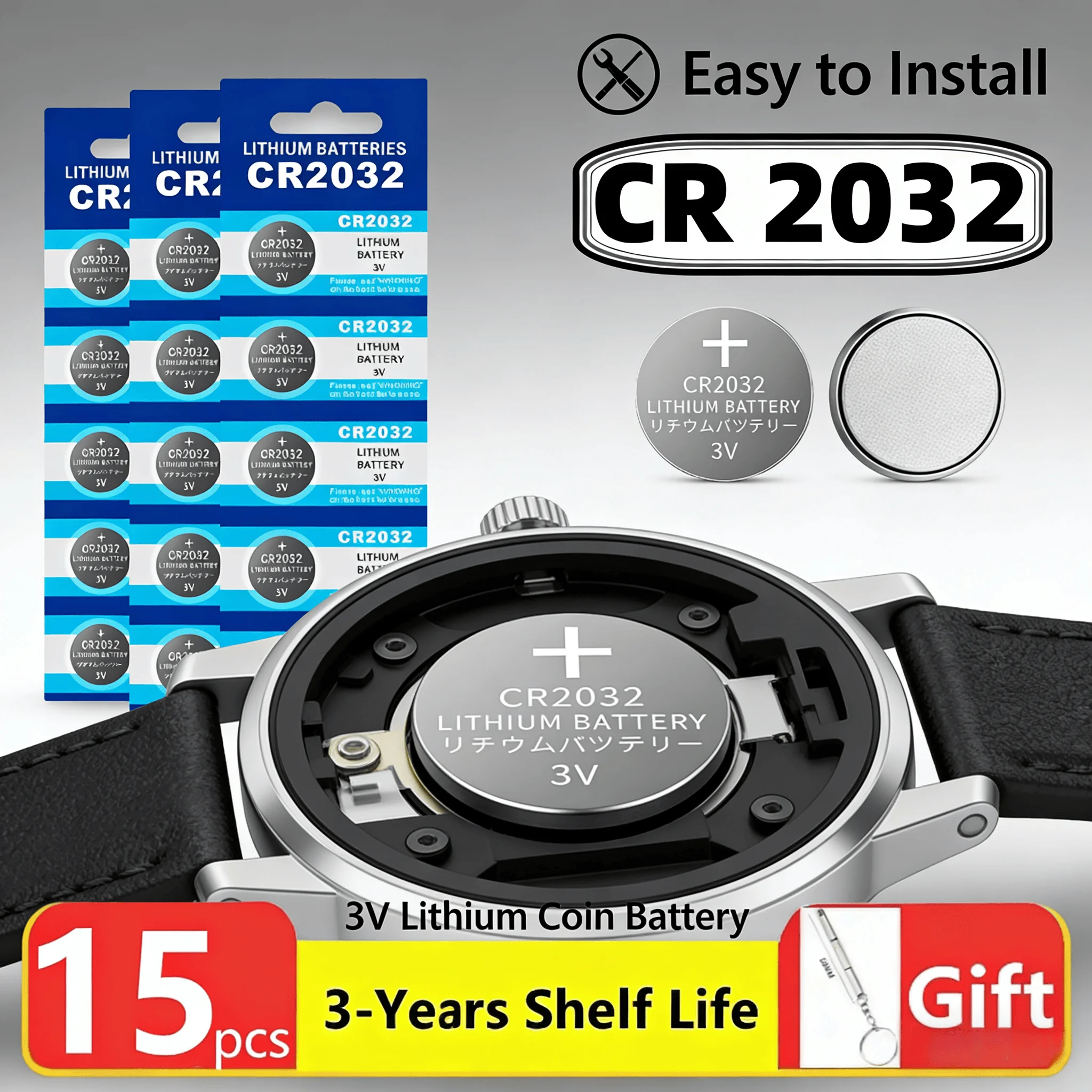 

CR2032 CR 2032 Button Battery 3V Lithium Battery For Watch Toy Calculator Car Remote Control Button Coin Cell (2-60PCS)