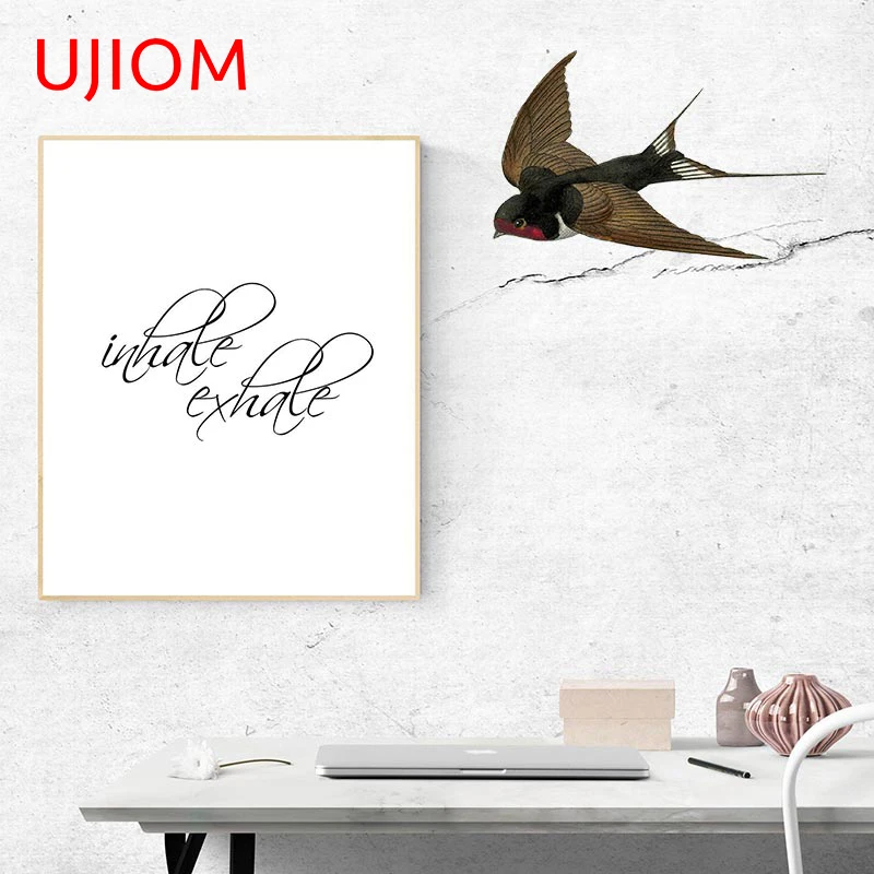 UJIOM 13cm x 8.1cm Sparrow Bird Funny Wall Stickers Personality Creative Bedroom Decals Waterproof Laptop House Decoration