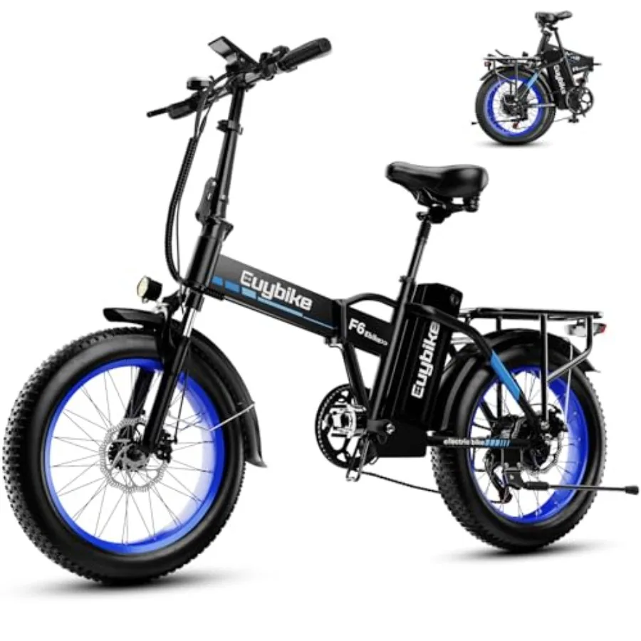 

Foldable Electric Bike for Adults, Aluminum Alloy Frame, Black, 30+MPH Speed 80-Mile Range with Removable 48V 20Ah Battery