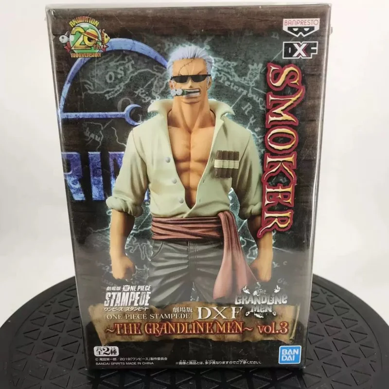 Bandai Banpresto 17cm Dxf One Piece Stampede Sir Crocodile Anime Peripheral Cartoon Garage Kit Collection Model Toy Gift