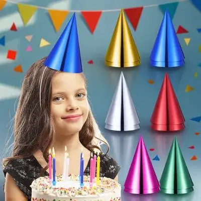 

Fiesta Party Decorations 12pcs Birthday Celebration Hats DIY Cute Paper Caps for Adults Happy Event Shower Photo Props