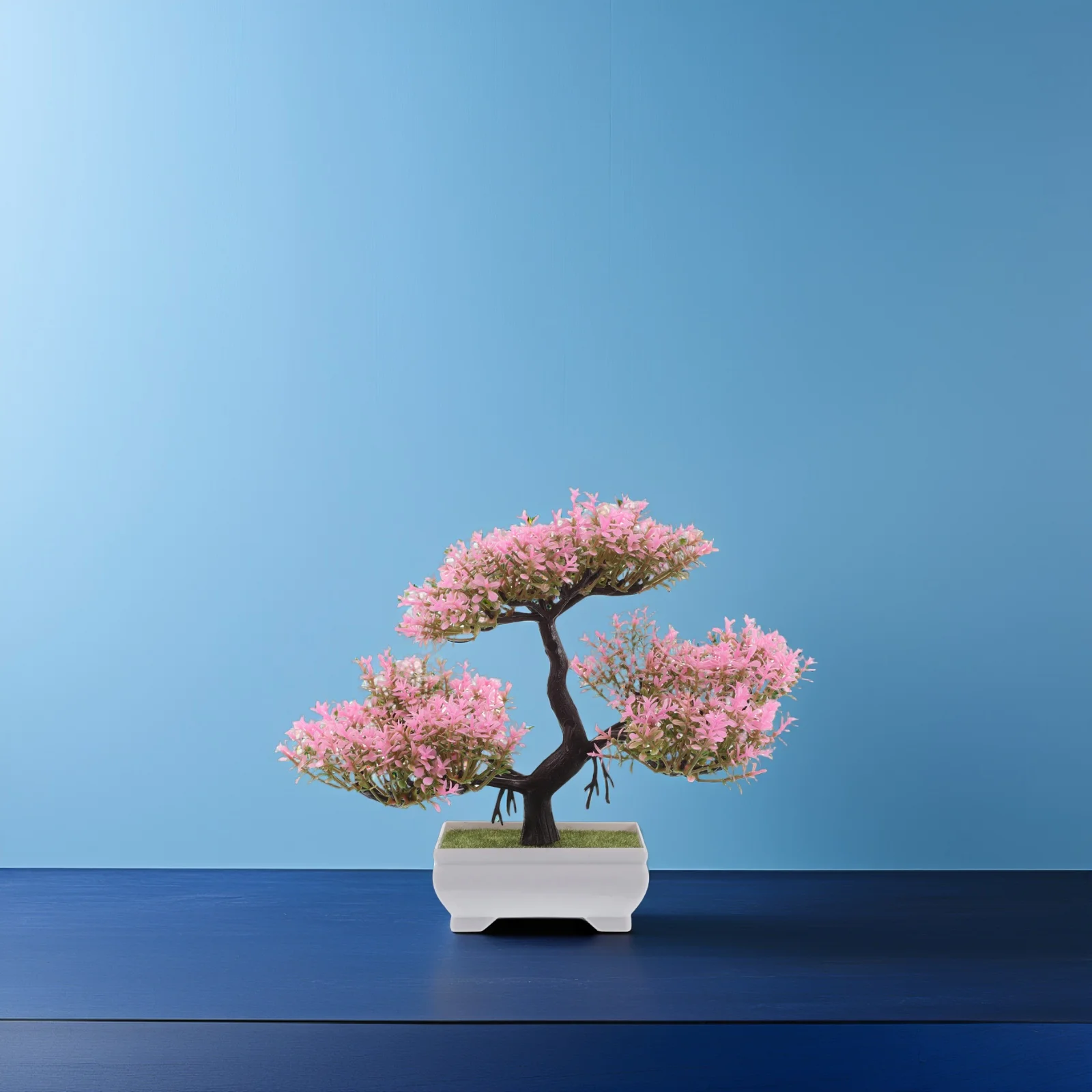 

Realistic Artificial Bonsai Tree Low Maintenance Fake Plant for Desk Bookshelf Living Room Decor Simulation Pine Design