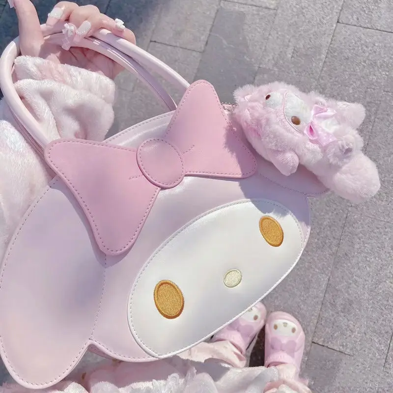 

Сумка через плечо Kawaii My Melody - очень милая сумка Sanrio для девочек-подростков, стильная сумка-мессенджер в мультяшном стиле с милым сердечком.